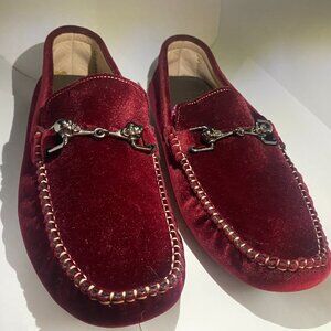 UNAVAILABLE Robert Graham Men's Slip-On Morisot Loafers, Velvet, Metal Skulls